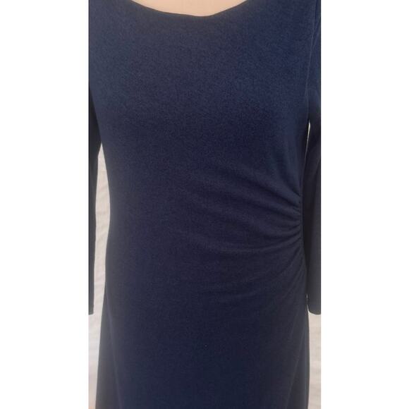 Ann Taylor LOFT Medium Blue Heathered Straight Pencil Dress - Picture 2 of 8